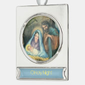 ザ初めてのクリスマスオーナメント出生装飾 シルバープレートバナーオーナメント (左)