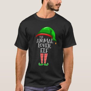 ザ動物愛好家小妖精や小人ファミリーマッチンググループクリスマス Tシャツ