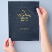 ザ勝利スタンプアルバムヴィンテージデザイン チラシ (手)