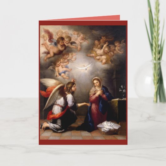 ザ受胎告知byムリロ(詳細)ホリデーカード シーズンカード (正面)