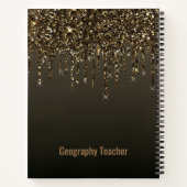 ザ地理の先生、シックな先生ギフトノート ノートブック (裏面)