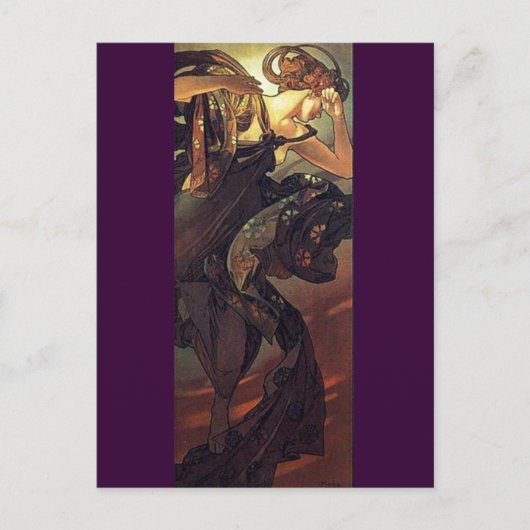 ザ夕べスター – アールヌーボー ポストカード (正面)