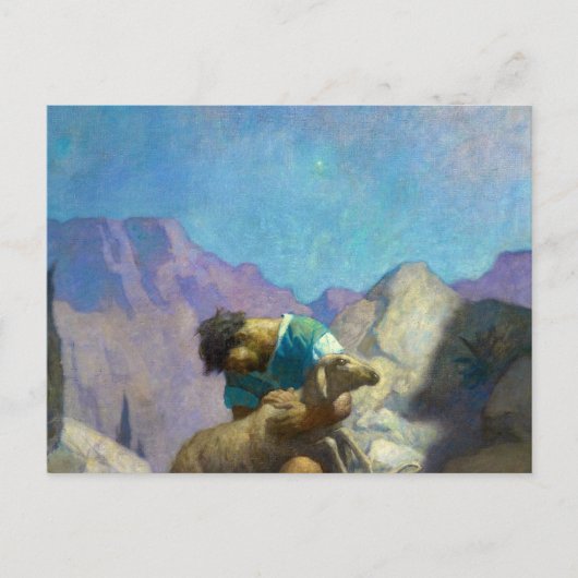 ザ失ったヒツジ、1926年ニューウェル・コンバーズ・ワイエス ポストカード (正面)