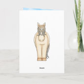 ザ女性のカーボーイとカエルの馬誕生日 カード (裏面)