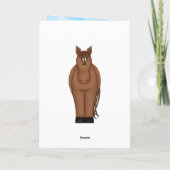 ザ女性のカーボーイとカエル誕生日カード – Brunette カード (裏面)