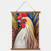 ザ威厳のあるルースター – 輝かしいポートレート 吊り下げ型タペストリー (正面)