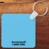 ザ子猫バンチスクエアボタンキーチェーン キーホルダー (裏面)