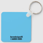 ザ子猫バンチスクエアボタンキーチェーン キーホルダー (裏面)