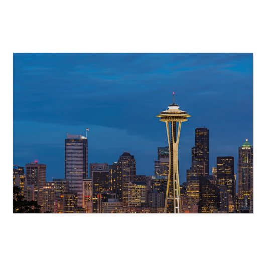 ザ宇宙ニードルアンドダウンタウンシアトル ポスター (正面)