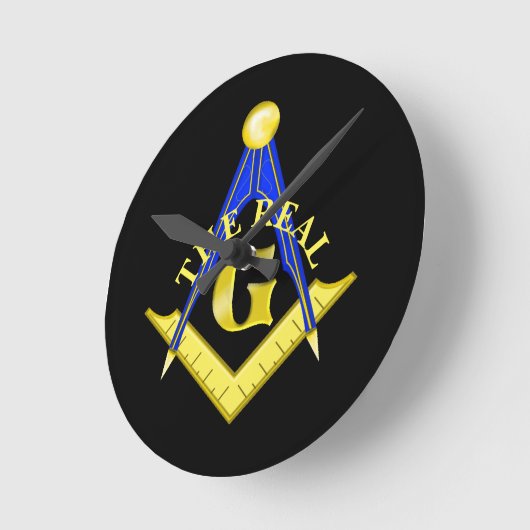 ザ実在Gマソニック ラウンド壁時計 (傾斜)