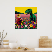 ザ小さな女の子&ザ・ディノ ポスター (キッチン)