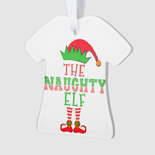 ザ小妖精や小人いけなファミリーマッチングクリスマスパジャマ オーナメント (正面)