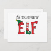 ザ小妖精や小人いけなファミリーマッチングクリスマスパジャマ ポストカード (正面/裏面)