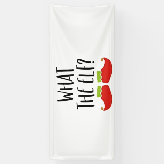 ザ小妖精や小人おもしろいクリスマス小妖精や小人サンタクロース 横断幕 (縦)