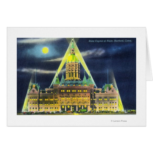 ザ州キャピトル建物アットナイト (正面横)