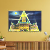 ザ州キャピトル建物アットナイト キャンバスプリント (インサイチュ (リビング))