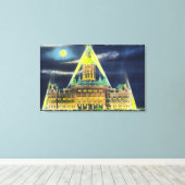 ザ州キャピトル建物アットナイト キャンバスプリント (インサイチュ (ウッドフロア))