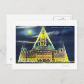 ザ州キャピトル建物アットナイト ポストカード (正面/裏面)