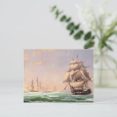 ザ州統一されたフリゲートbyフィッツ・ヘンリー・レーン シーズンポストカード (スタンド正面)