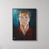 ザ幽霊絵を描ズバイアルフレッドキツネ キャンバスプリント (正面)