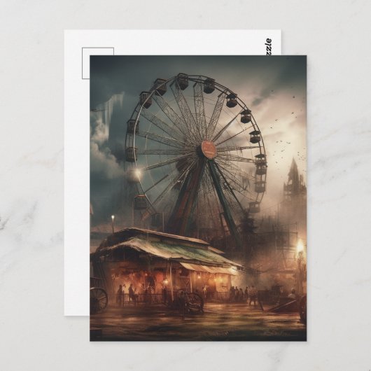 ザ廃幽霊のよく出る棄カーニバル観覧車テント ポストカード (正面/裏面)