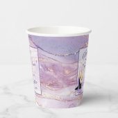 ザ応援から50年ラベンダー金ゴールド誕生日 紙コップ (左)