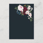 ザ披露宴ブルゴーニュ&ネイビーウォーター花模様 エンクロージャーカード (裏面)