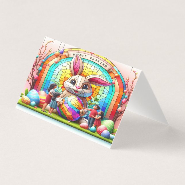 ザ抽象芸術イースターバニーステイングラス (正面)