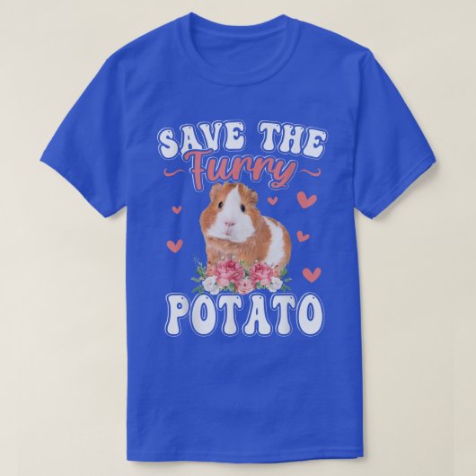 ザ救フリーおもしろいポテトギニア豚140 Tシャツ (デザイン正面)