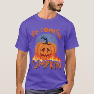ザ料理パンプキンハロウィンガール Tシャツ