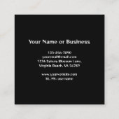 ザ日本のウェーブ素晴らし、山富士、桜 スクエア名刺 (裏面)