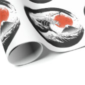 ザ日本のウェーブ素晴らし、山富士、桜 ラッピングペーパー (ロールコーナー)