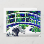 ザ日本のブリッジ，ザ・ウェーブ，ファインアートパロディ ポストカード (正面/裏面)