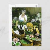 ザ日本の農家市場秋収穫ヴィンテージ ポストカード (正面/裏面)