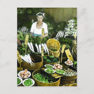 ザ日本の農家市場秋収穫ヴィンテージ ポストカード