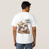 ザ昼寝キング – 上品なスロース Tシャツ (裏面フル)