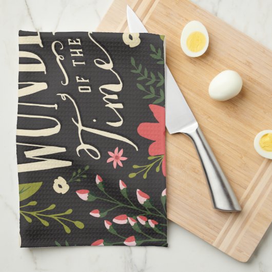 ザ最も素晴らしいタイムオブイヤーの休日フローラ キッチンタオル (四つ折り)