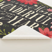 ザ最も素晴らしいタイムオブイヤーの休日フローラ シェルパブランケット (3/4)