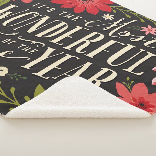 ザ最も素晴らしいタイムオブイヤーの休日フローラ シェルパブランケット (3/4)