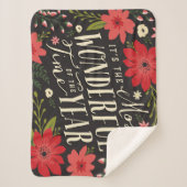 ザ最も素晴らしいタイムオブイヤーの休日フローラ シェルパブランケット (正面)