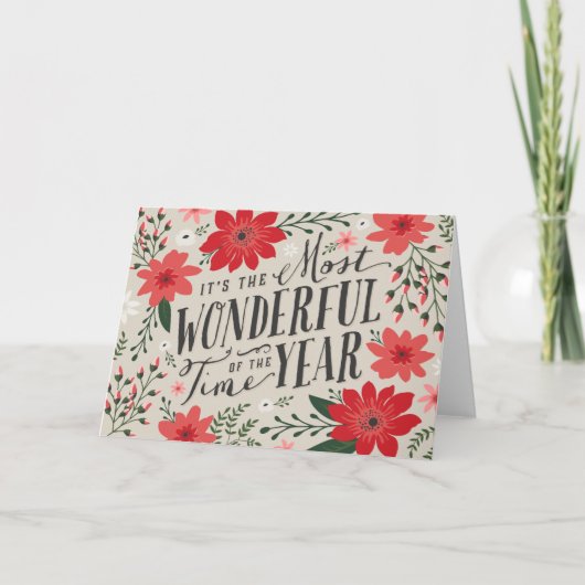 ザ最も素晴らしいタイムオブイヤーの休日フローラ シーズンカード (正面)