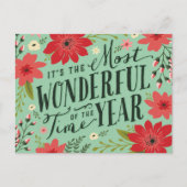 ザ最も素晴らしいタイムオブイヤーの休日フローラ シーズンポストカード (正面)