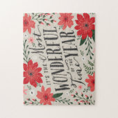 ザ最も素晴らしいタイムオブイヤーの休日フローラ ジグソーパズル (縦)