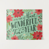 ザ最も素晴らしいタイムオブイヤーの休日フローラ タペストリー (正面(横))