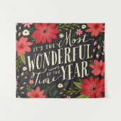 ザ最も素晴らしいタイムオブイヤーの休日フローラ タペストリー (正面(横))