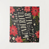 ザ最も素晴らしいタイムオブイヤーの休日フローラ タペストリー (正面)