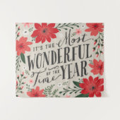 ザ最も素晴らしいタイムオブイヤーの休日フローラ タペストリー (正面(横))