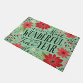 ザ最も素晴らしいタイムオブイヤーの休日フローラ ドアマット (アングル)