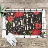 ザ最も素晴らしいタイムオブイヤーの休日フローラ ドアマット