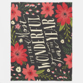 ザ最も素晴らしいタイムオブイヤーの休日フローラ フリースブランケット (正面)